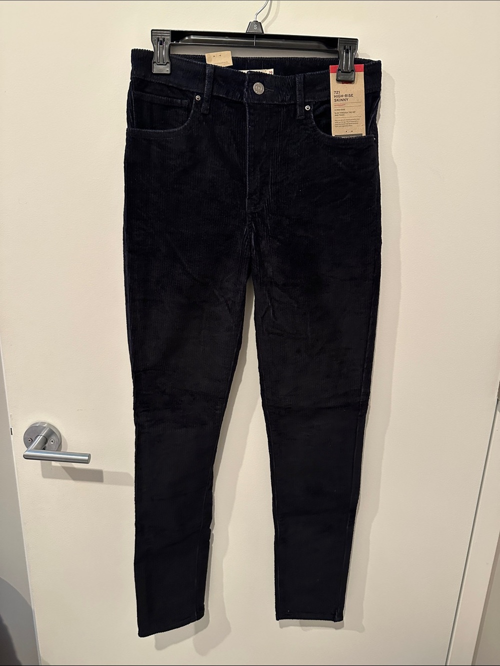 Levis Womens Black‎ 721 High Rise Skinny Jeans Hypersoft NWT Size 8